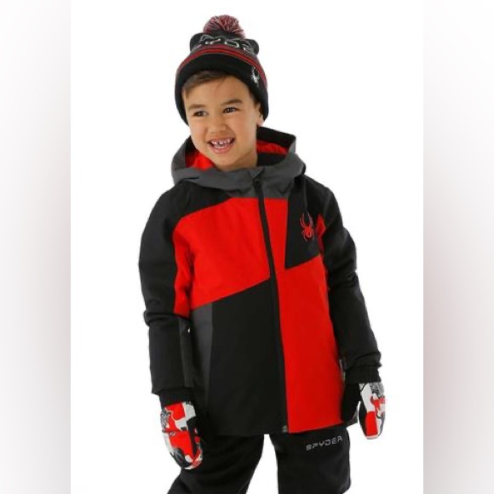 Spyder Ambush Boy’s Insulated Ski Snowboard Jacket Volcano Size 3